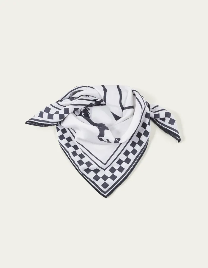 Men Yale Bulldog Tencel Scarf Les Deux Souvenirs