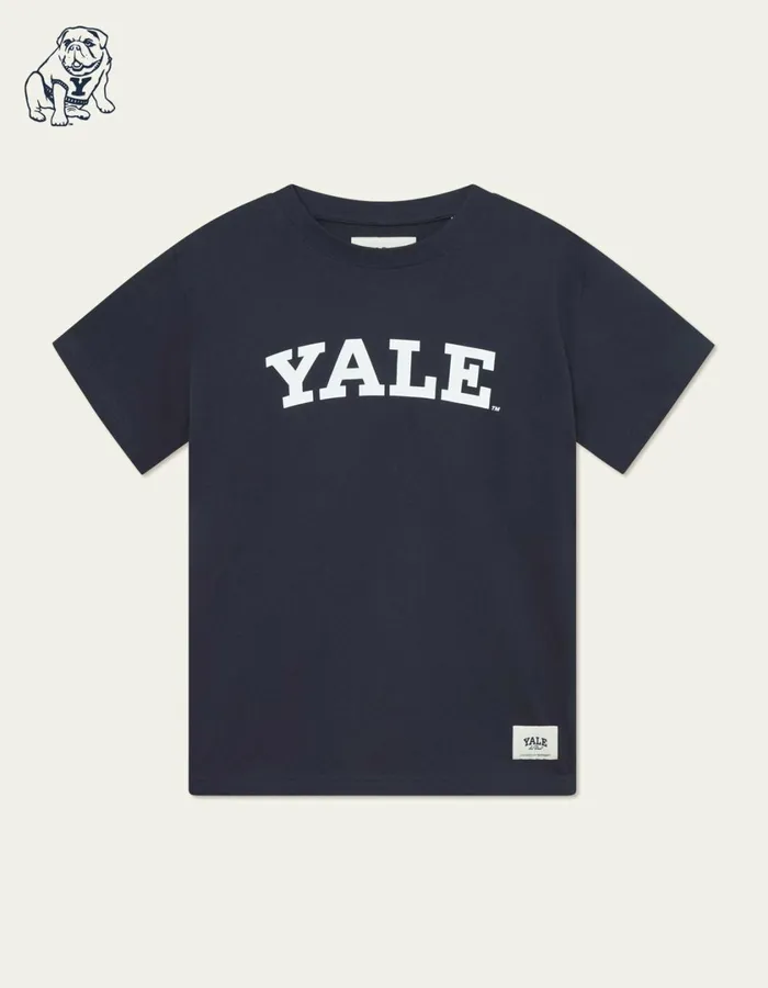 Men Yale Logo TShirt 8211 Dark Navy Les Deux Tshirts