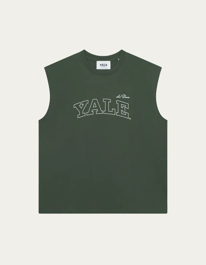 Men Yale Sleeveless TShirt 8211 Duffel Bag GreenIvory Les Deux Tshirts