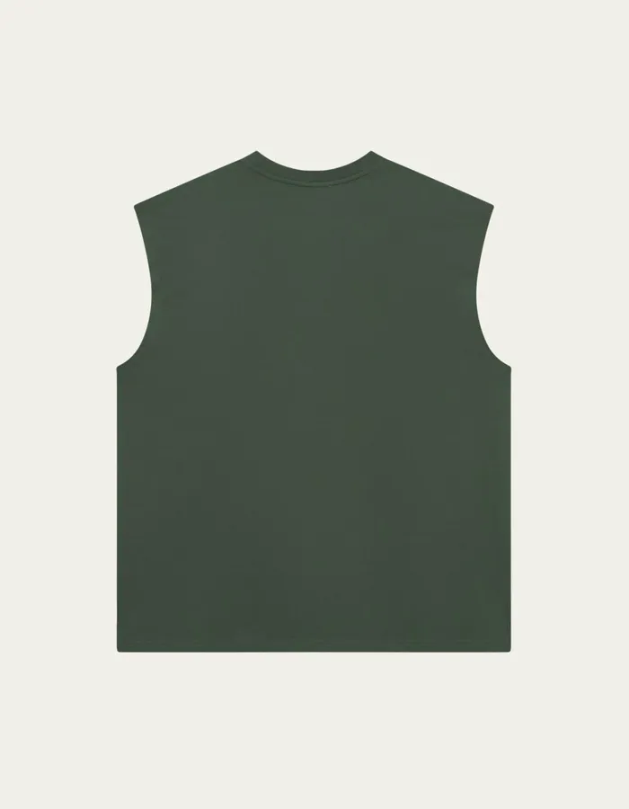 Men Yale Sleeveless TShirt 8211 Duffel Bag GreenIvory Les Deux Tshirts