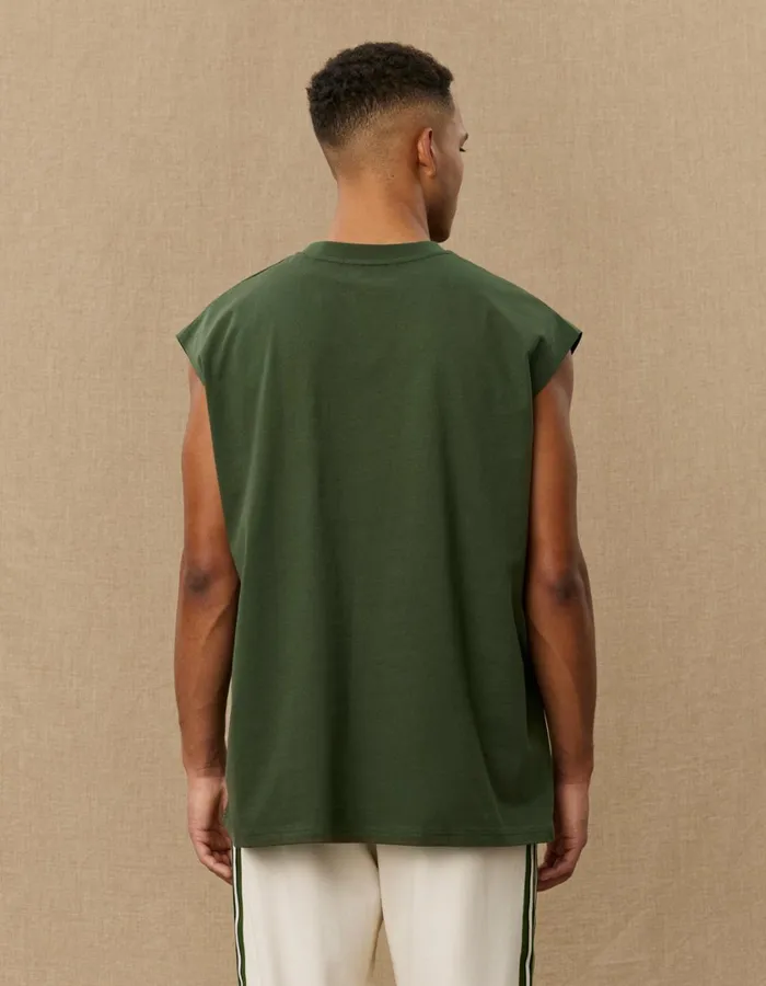 Men Yale Sleeveless TShirt 8211 Duffel Bag GreenIvory Les Deux Tshirts