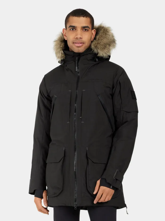 Men Zeus Parka Black Didriksons Autumn Jackets