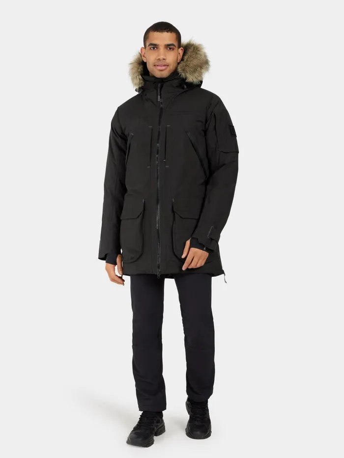 Men Zeus Parka Black Didriksons Autumn Jackets