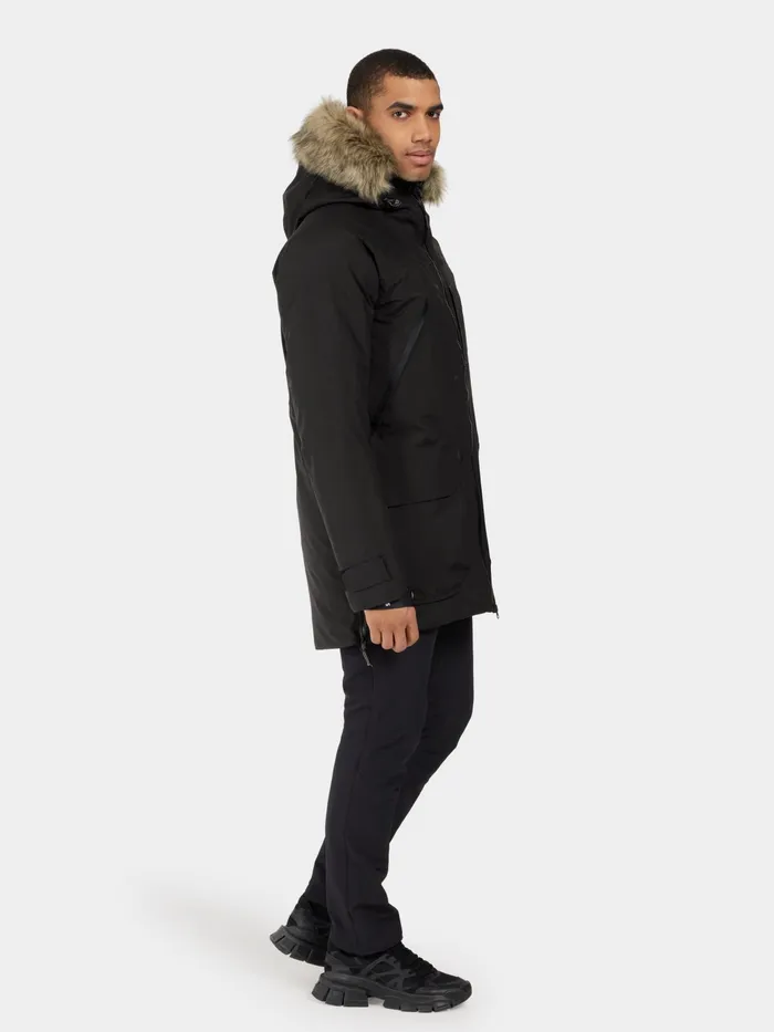 Men Zeus Parka Black Didriksons Autumn Jackets
