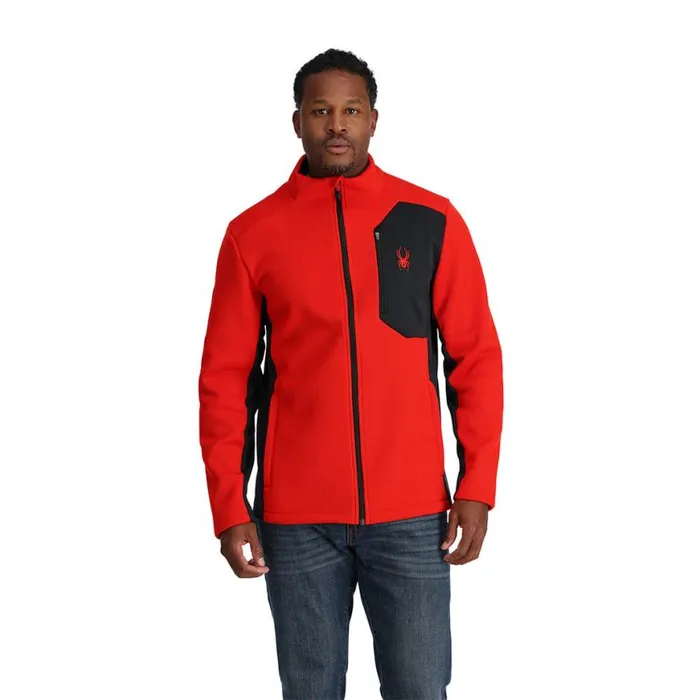 Mens Bandit Full Zip Volcano Spyder Fleece