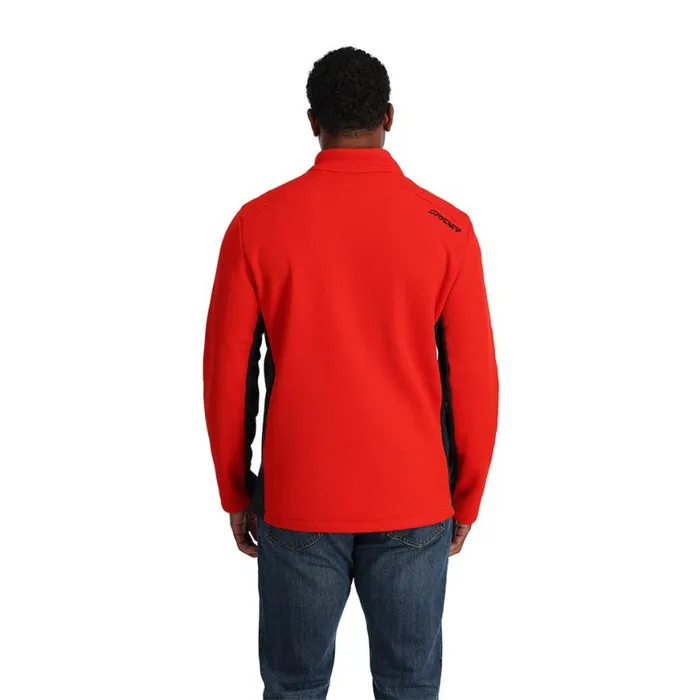 Mens Bandit Full Zip Volcano Spyder Fleece