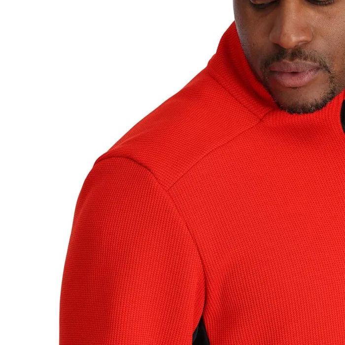 Mens Bandit Full Zip Volcano Spyder Fleece