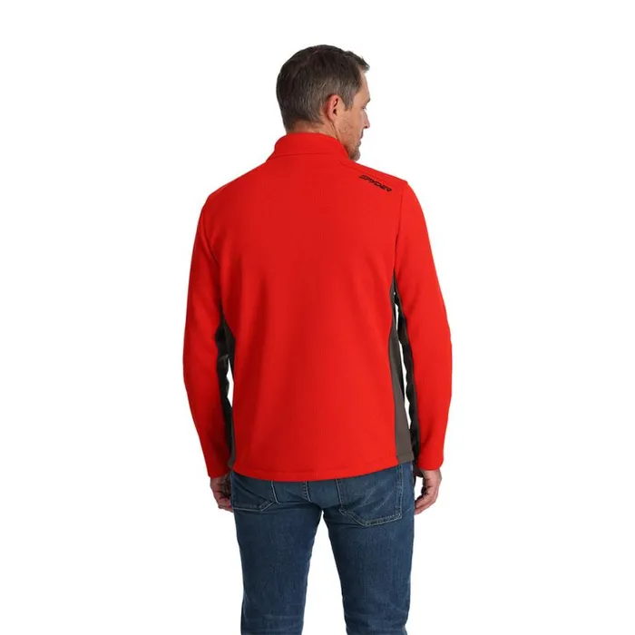 Mens Bandit Half Zip Volcano Spyder Fleece