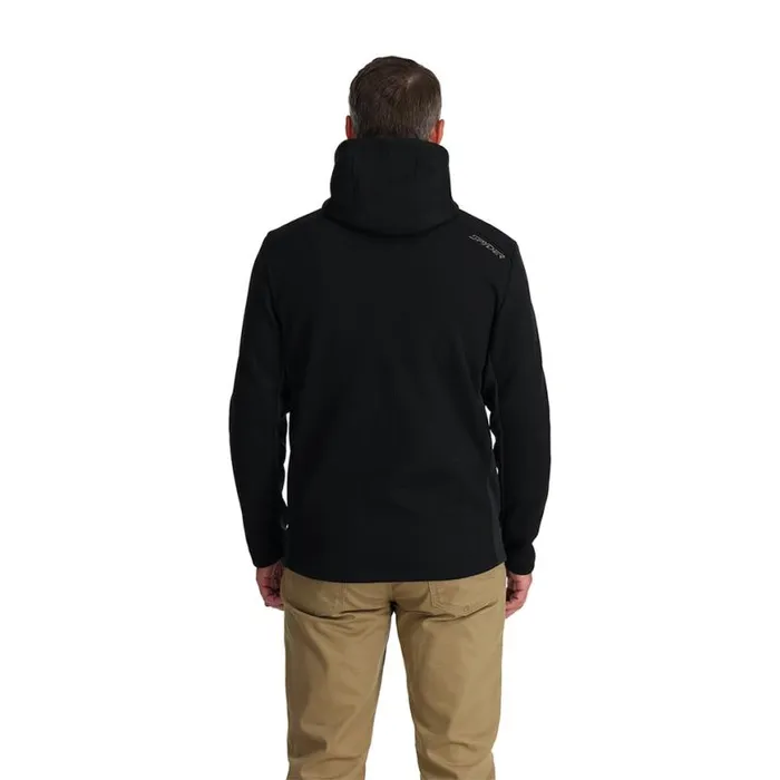 Mens Bandit Hooded Black Spyder Fleece