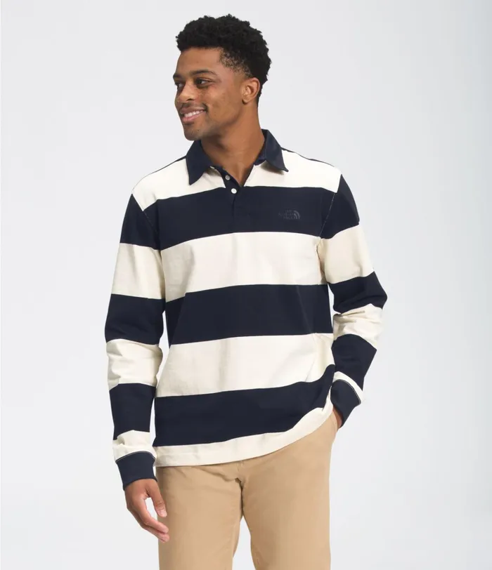 Mens Berkeley Rugby Shirt Vintage Whiteaviator Navy The North Face TShirts