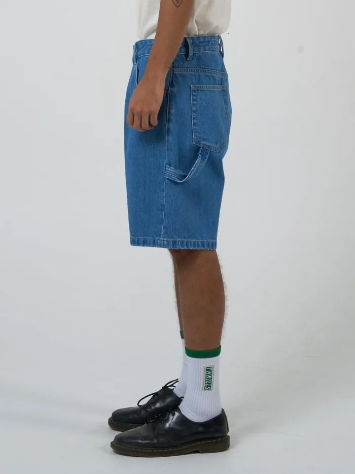 Mens Big Slacker Denim Short Peel Blue Thrills Denim Shorts