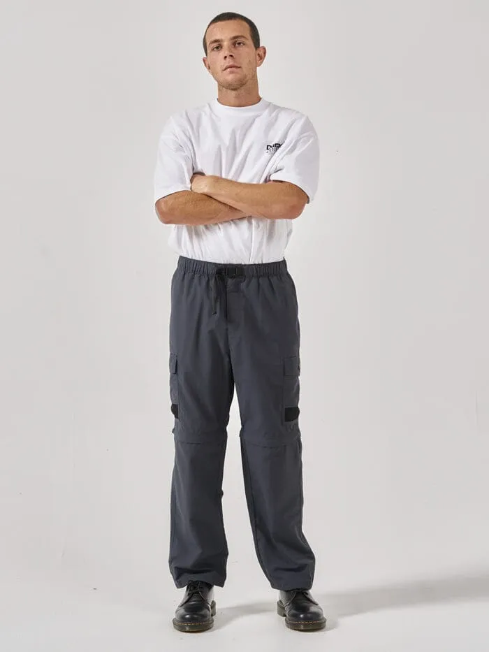 Mens Big Slacker High Standards Zip Off Cargo Pant Ebony Thrills Pants