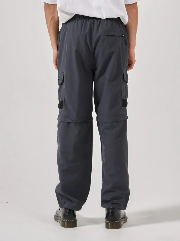 Mens Big Slacker High Standards Zip Off Cargo Pant Ebony Thrills Pants