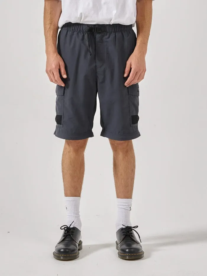 Mens Big Slacker High Standards Zip Off Cargo Pant Ebony Thrills Pants
