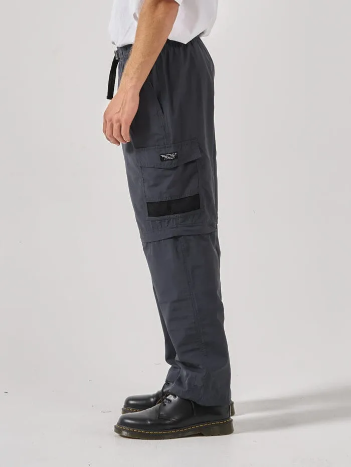 Mens Big Slacker High Standards Zip Off Cargo Pant Ebony Thrills Pants