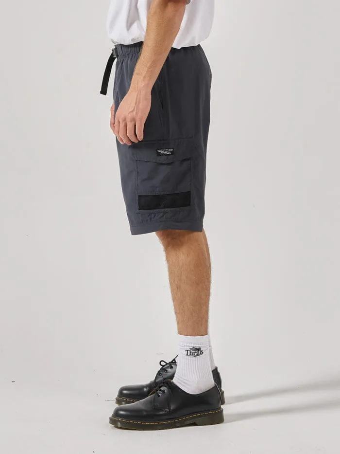 Mens Big Slacker High Standards Zip Off Cargo Pant Ebony Thrills Pants