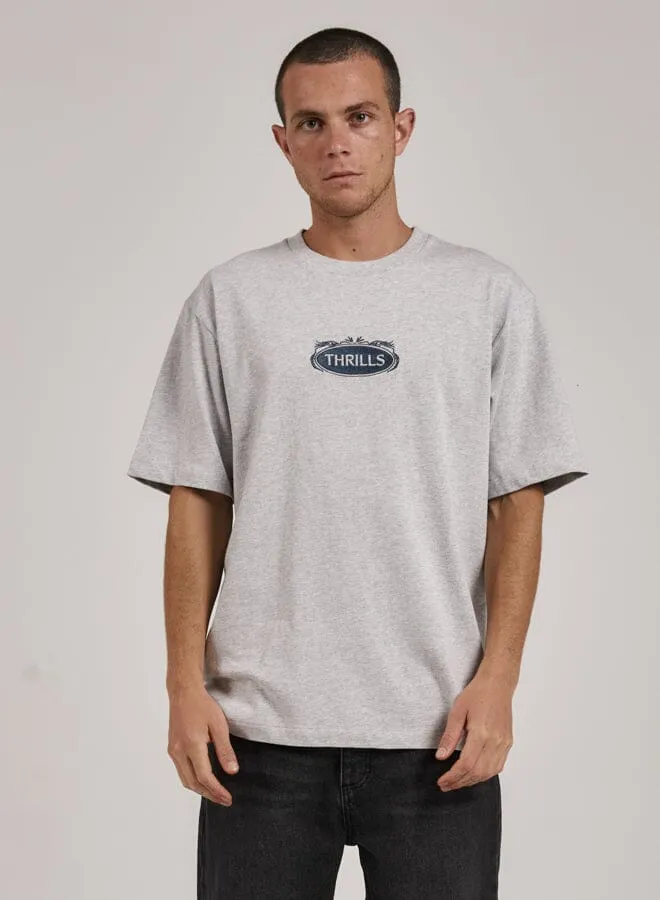 Mens Coat Of Oversize Fit Tee Snow Marle Thrills Tees and Tank Tops