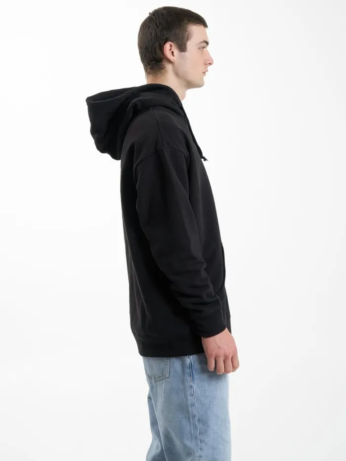 Mens Cortex Zip Hood Fleece Black Thrills Sweaters and Fleece