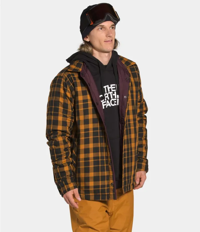 Mens Fort Point Insulated Flannel Root Browntimber Tan Plaid The North Face Snow