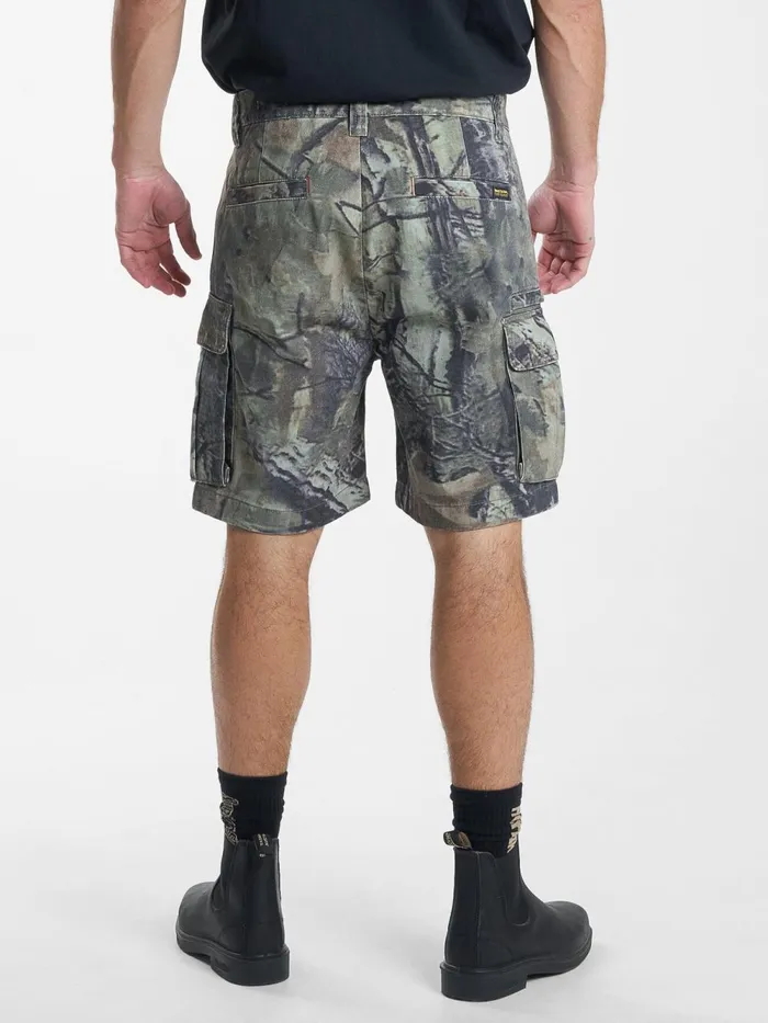 Mens Hard Yakka X Slacker Cargo Short Woodland Camo Thrills Shorts