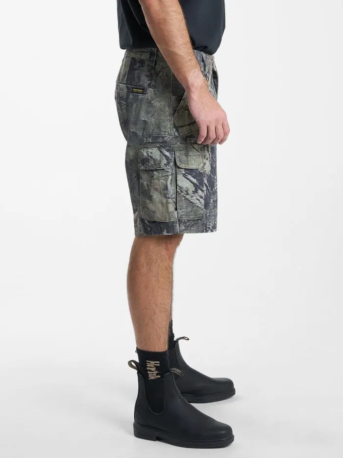 Mens Hard Yakka X Slacker Cargo Short Woodland Camo Thrills Shorts