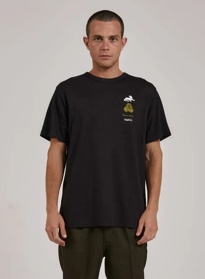 Mens Hemp Guardian Merch Fit Tee Black Thrills Tees and Tank Tops