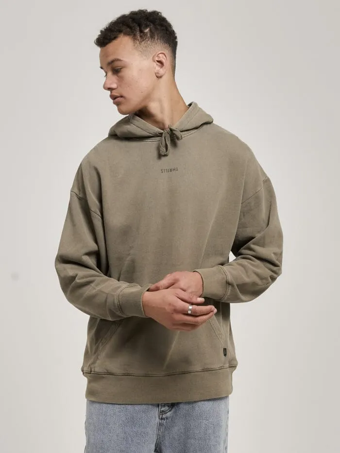 Mens Minimal Slouch Pull On Hood Dune Thrills Sweaters and Fleece