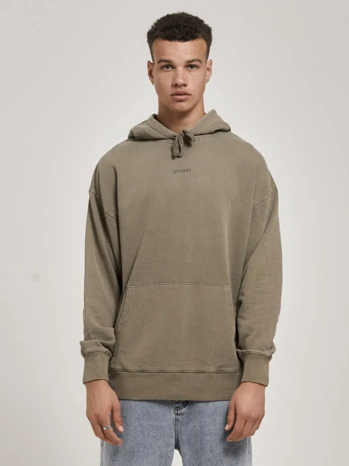 Mens Minimal Slouch Pull On Hood Dune Thrills Sweaters and Fleece