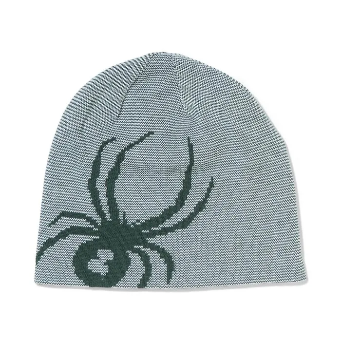 Mens Reversible Innsbruck Beanie Cypress Green Spyder Hats