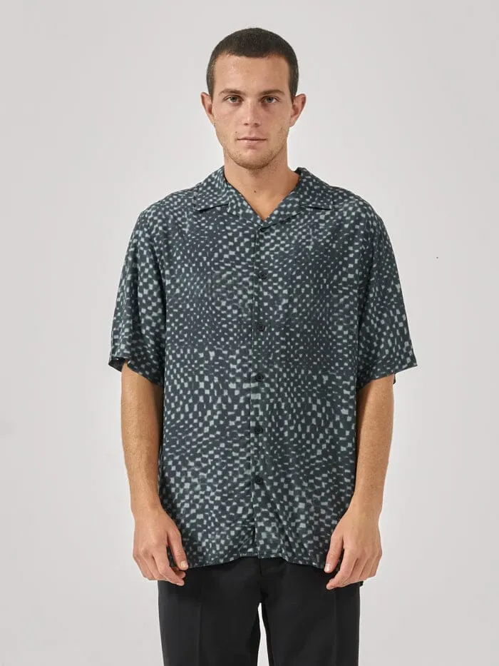 Mens Self Hypnosis Bowling Shirt Jasper Green Thrills Shirts