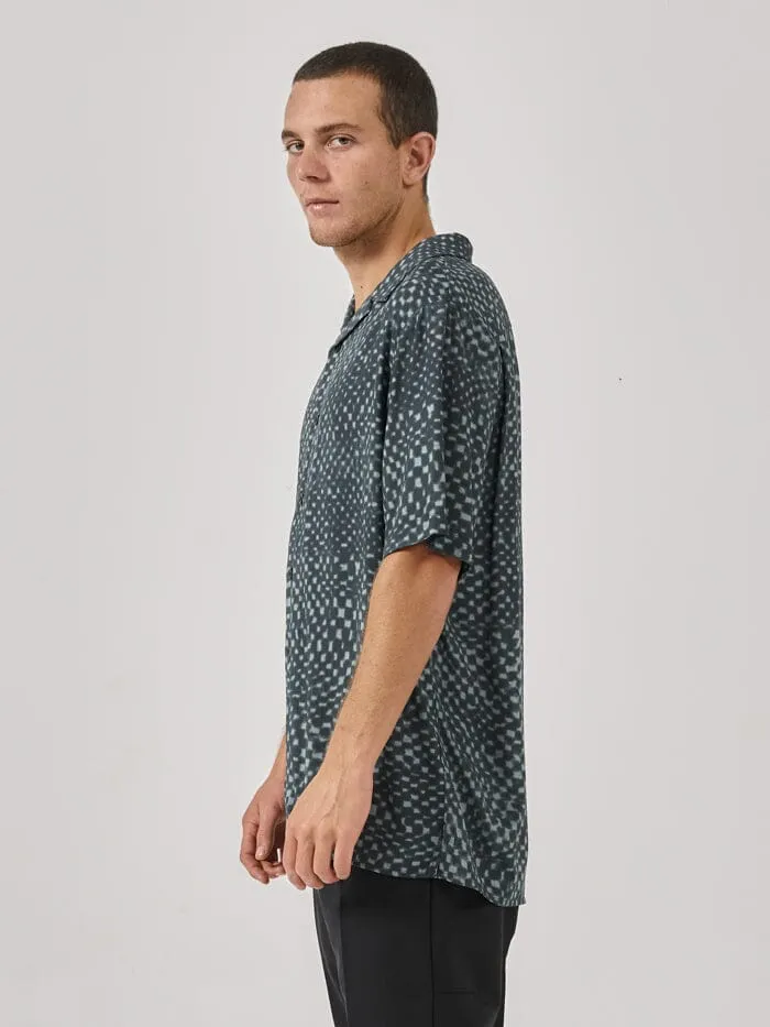 Mens Self Hypnosis Bowling Shirt Jasper Green Thrills Shirts