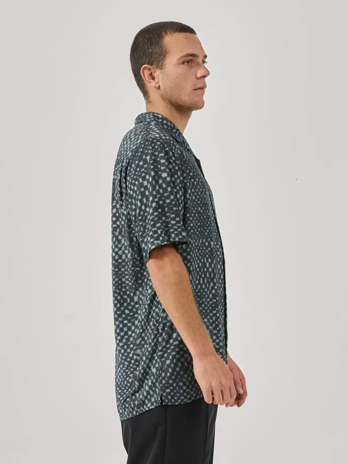Mens Self Hypnosis Bowling Shirt Jasper Green Thrills Shirts