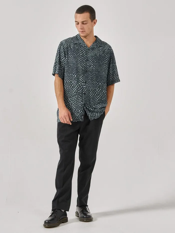 Mens Self Hypnosis Bowling Shirt Jasper Green Thrills Shirts
