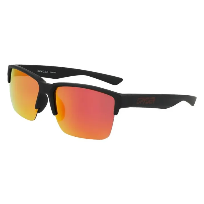 Mens SemiRim Square Sunglasses Black Spyder Eyewear