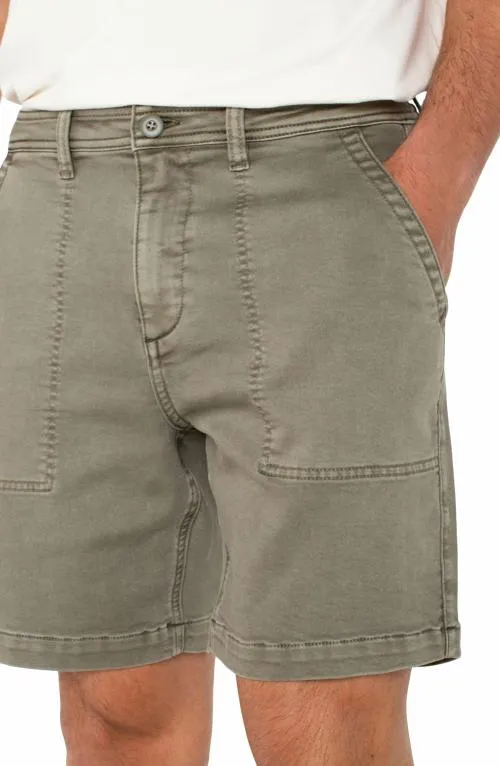 Mens Shorts Liverpool Los Angeles Modern Fit Twill Short Pewter Green