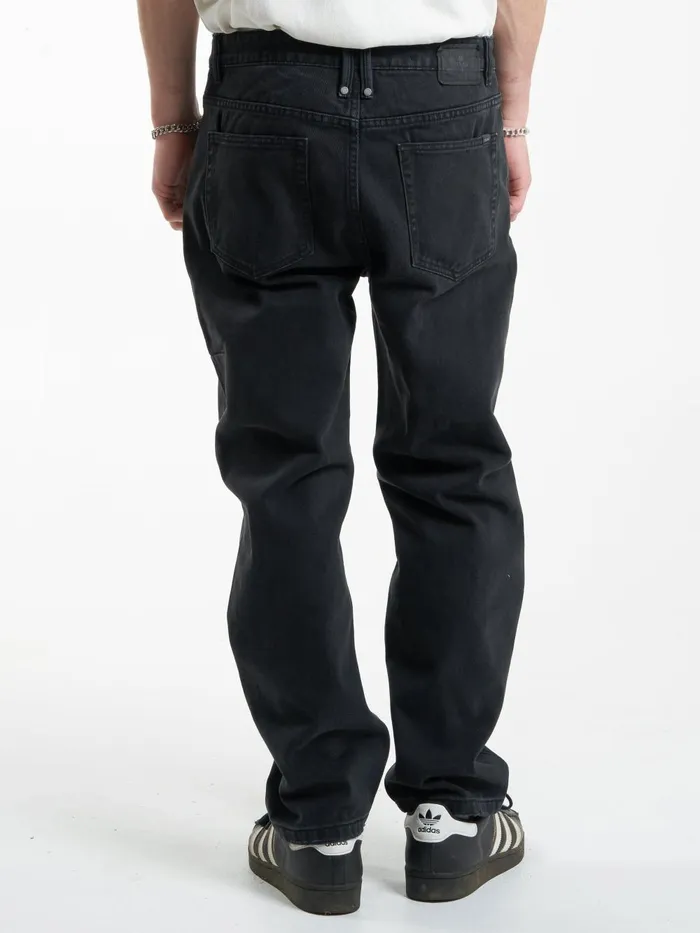 Mens Slacker Denim Jean Dusk Black Thrills Denim
