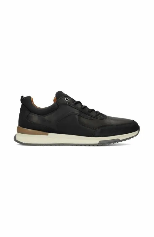 Mens Sneakers Liverpool Los Angeles Bennet Leather Textured Sneaker Black