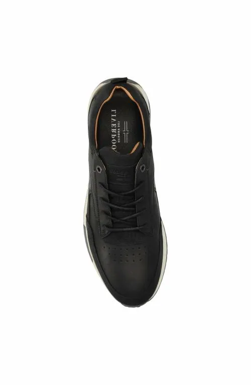 Mens Sneakers Liverpool Los Angeles Bennet Leather Textured Sneaker Black