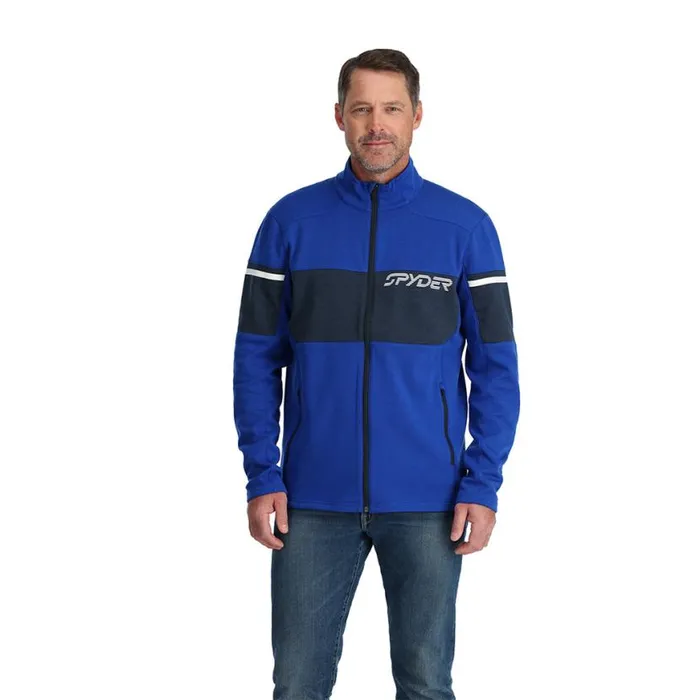 Mens Speed Fleece Full Zip Electric Blue Spyder Fleece