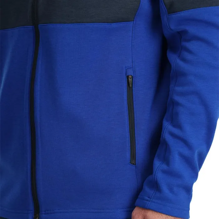 Mens Speed Fleece Full Zip Electric Blue Spyder Fleece