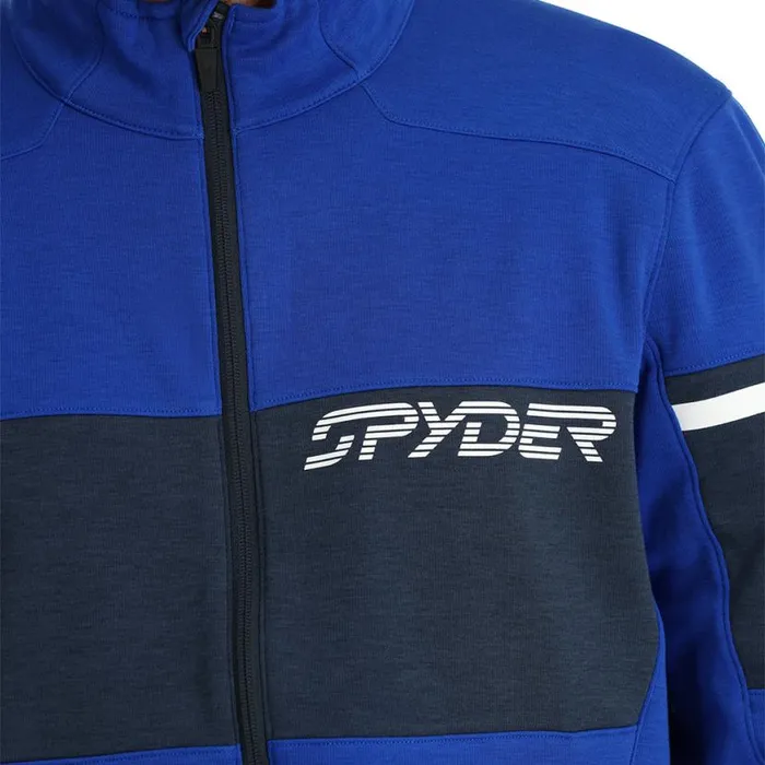 Mens Speed Fleece Full Zip Electric Blue Spyder Fleece