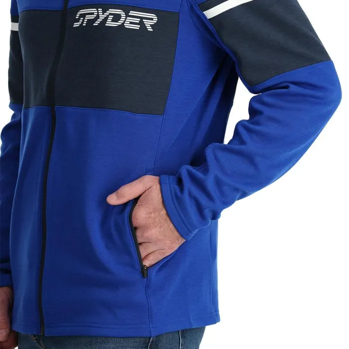 Mens Speed Fleece Full Zip Electric Blue Spyder Fleece