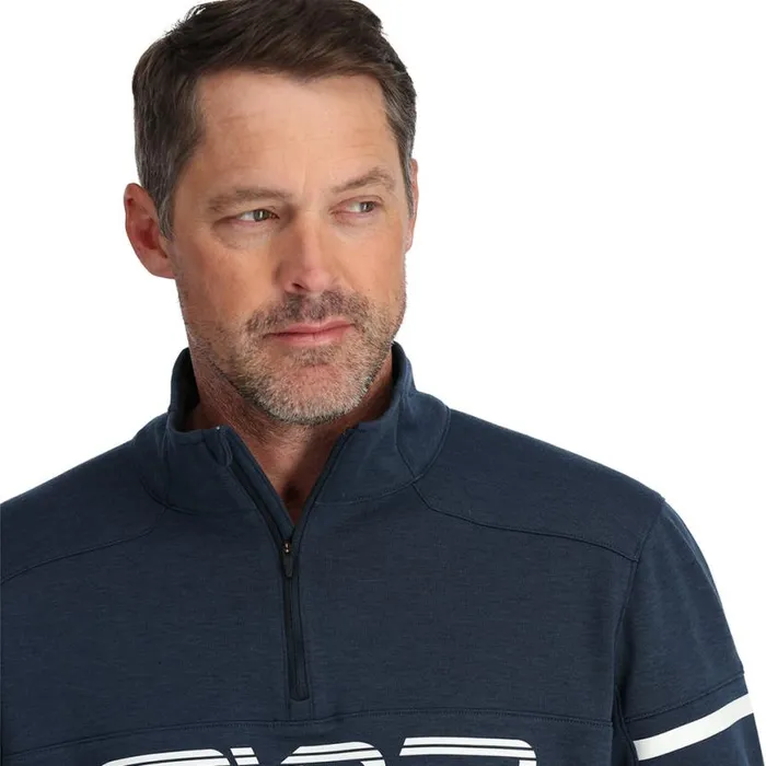 Mens Speed Fleece Half Zip True Navy Spyder Fleece