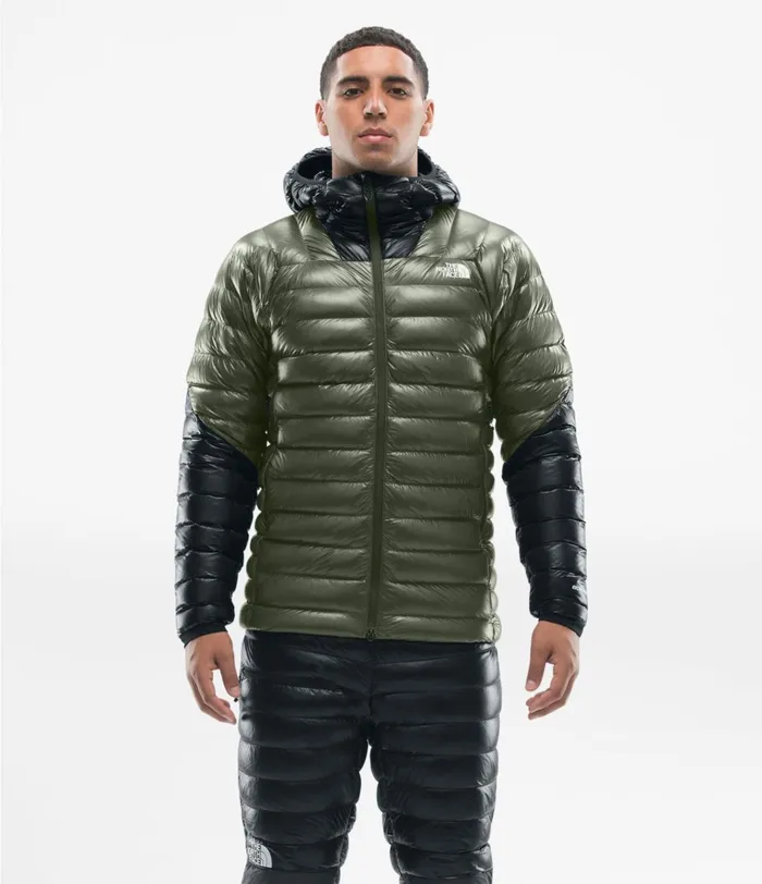 Mens Summit L3 Down Hoodie New Taupe Greentnf Black The North Face Insulated and Down Jackets