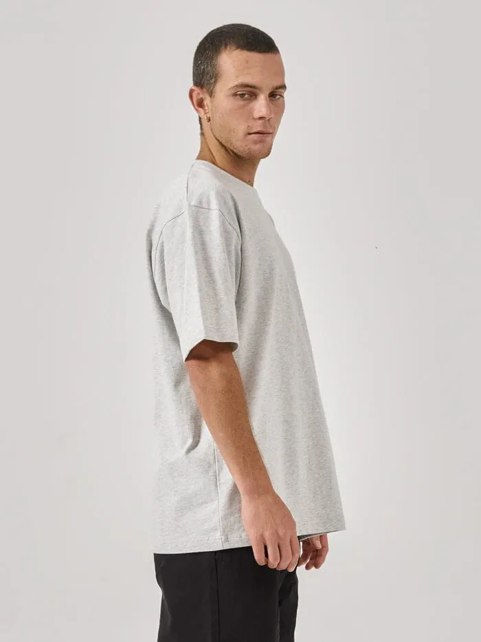 Mens Superior Oversize Fit Tee White Marle Thrills Tees and Tank Tops