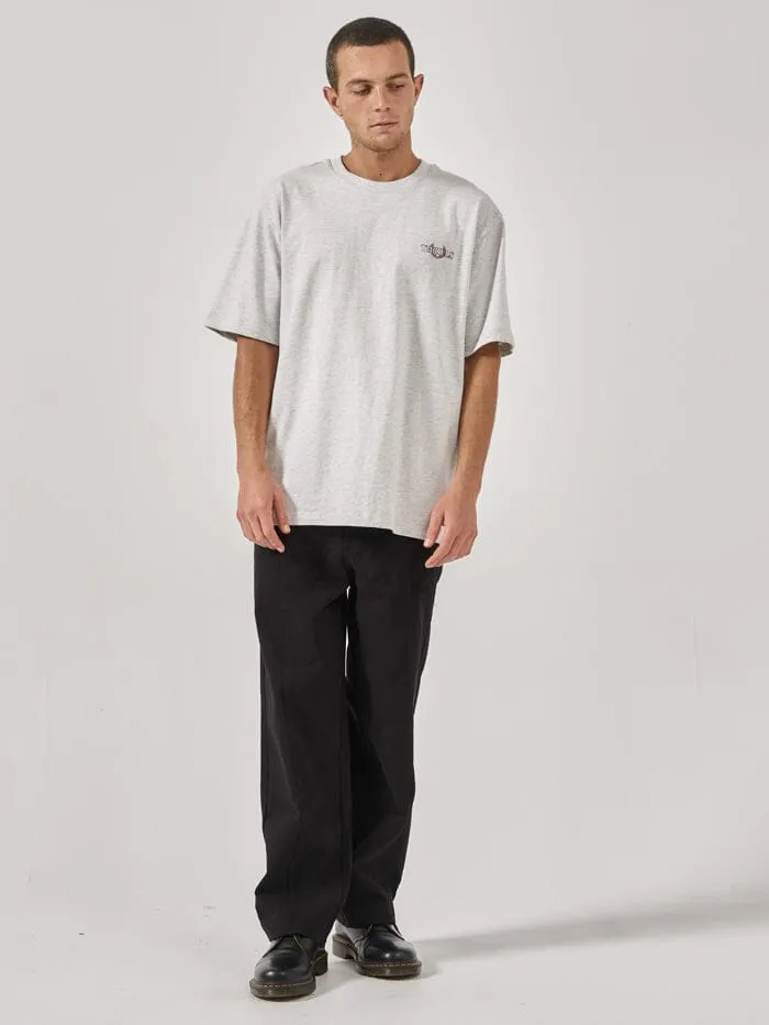 Mens Superior Oversize Fit Tee White Marle Thrills Tees and Tank Tops