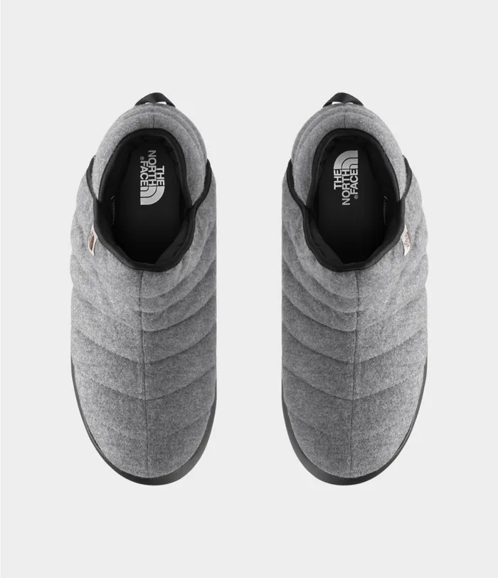 Mens ThermoBall Traction Bootie Wool Tnf Medium Grey Heathertnf Black The North Face Slippers