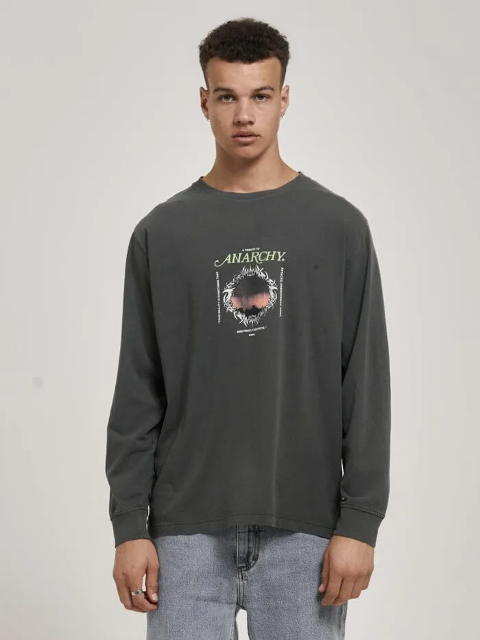 Mens Tribute To Anarchy Merch Fit Long Sleeve Tee Merch Black Thrills Tees and Tank Tops
