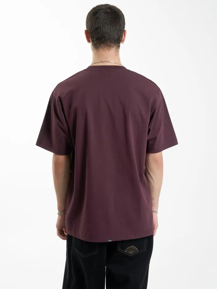 Mens Union Oversize Fit Pocket Tee Wine Thrills Tees and Tank Tops