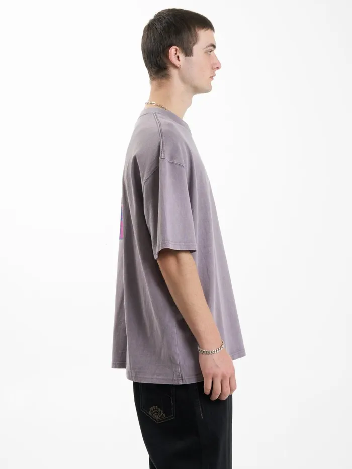 Mens Vibrations Box Fit Oversize Tee Mineral Gray Thrills Tees and Tank Tops